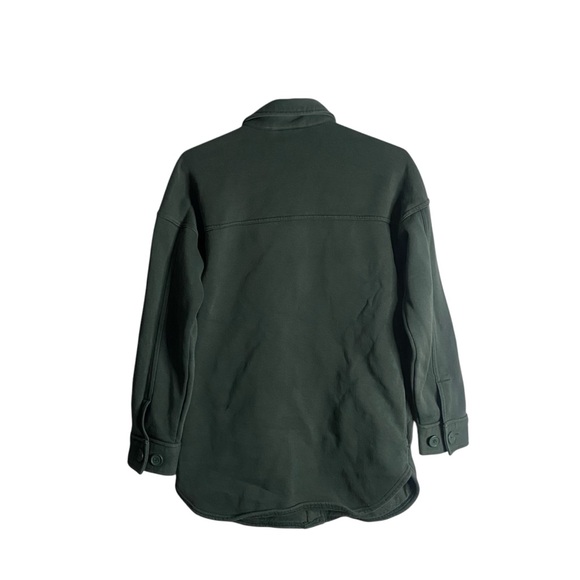 Lazy Pants Women's Forest Green Button-Down Fleece Shacket - Picture 11 of 11